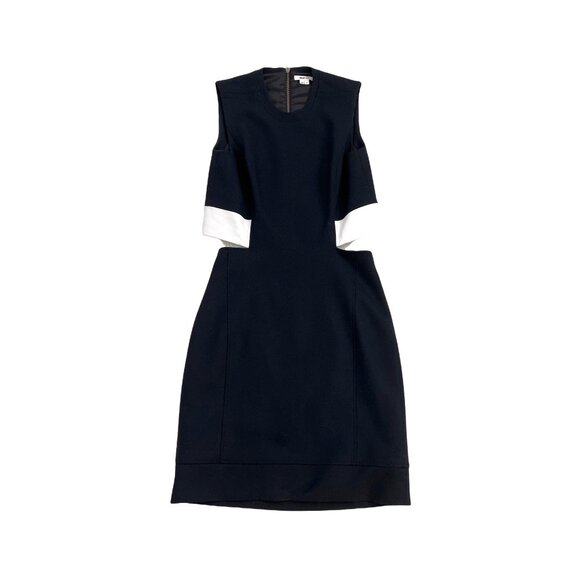 Helmut Lang Cutout Leather Trimmed Dress - Picture 3 of 5